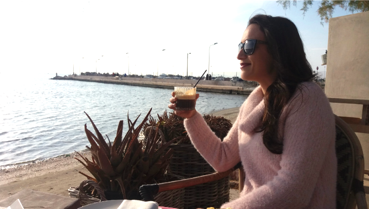 elenagreeklife_enjoying_coffee_by_the_beach